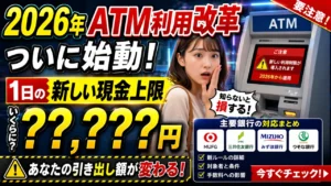 2026年ATM利用改革がついに始動｜1日の新しい現金上限はいくらに？主要銀行の対応を徹底解説