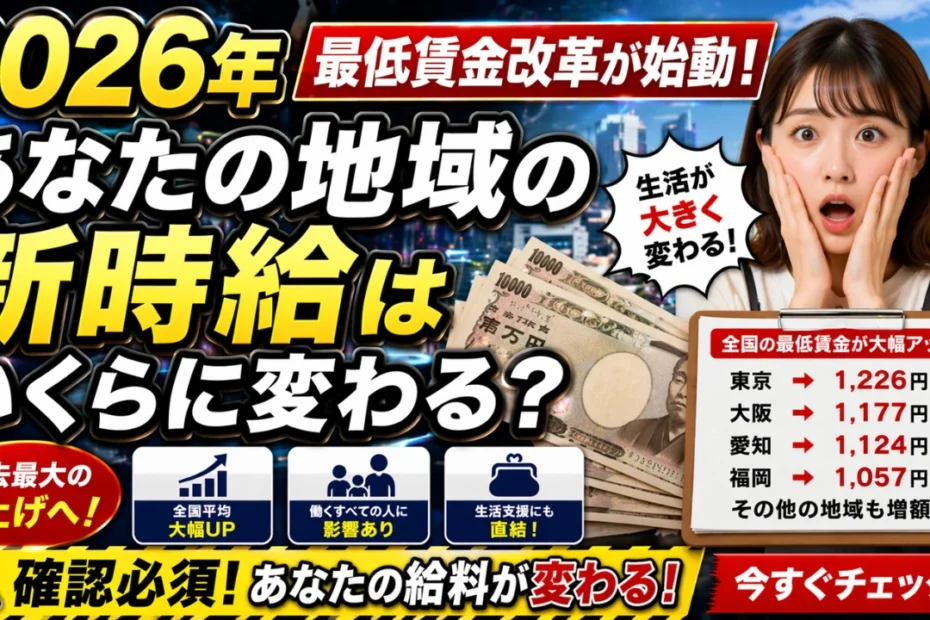 2026年最低賃金改革が始動｜あなたの地域の新時給はいくらに変わる