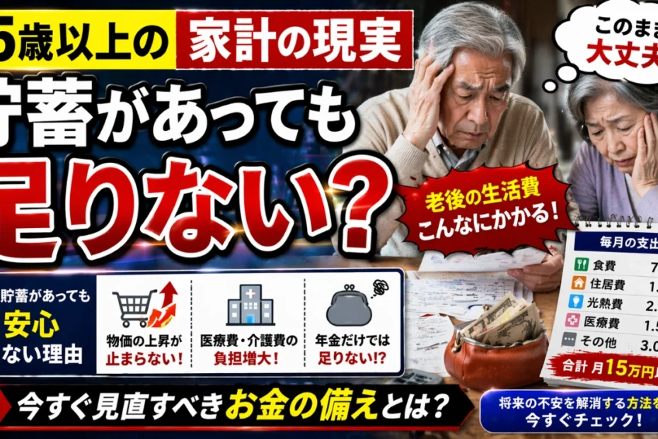 65歳以上の家計の現実-貯蓄があっても足りない