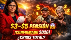 Aumento de Pensión Confirmado en Venezuela - Nuevo Pago Mensual Podría Equivaler a $3–$5 en 2026