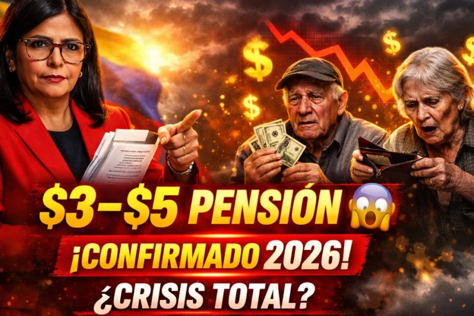 Aumento de Pensión Confirmado en Venezuela - Nuevo Pago Mensual Podría Equivaler a $3–$5 en 2026