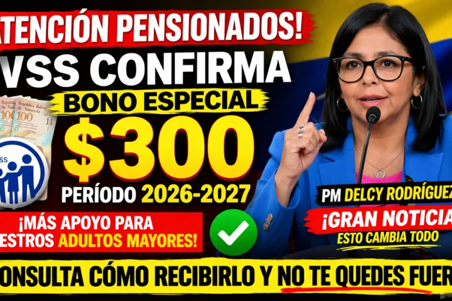 El IVSS Confirma un Bono Especial de $300 Para Pensionados en el Período 2026-2027